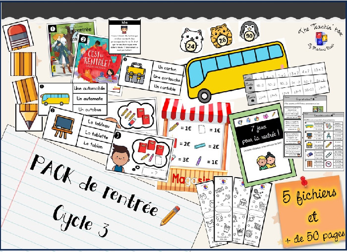 Teachin'box - PACK de rentrée - Cycle 3 :: Teachinbox
